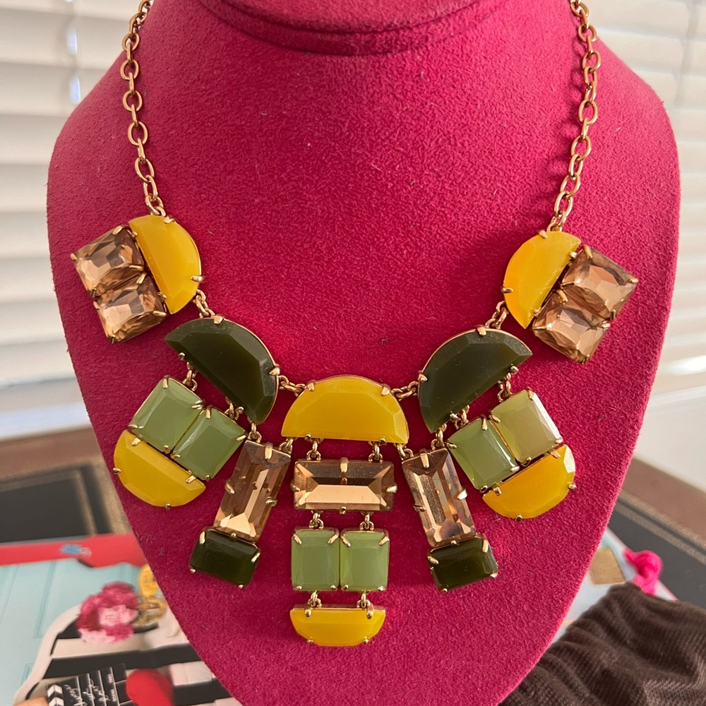 Kate spade, never worn statement, necklace, adjustable, fit, and original duster